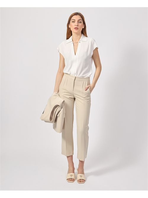 Patrizia Pepe trousers in straight cut fabric PATRIZIA PEPE | 8P0700-A533B814